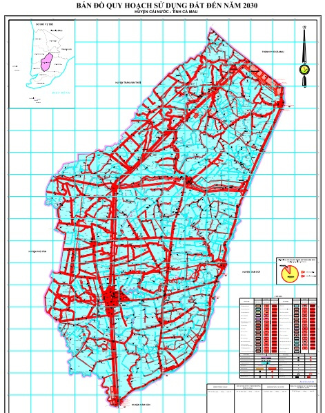 Bản đồ quy hoạch huyện Cái Nước