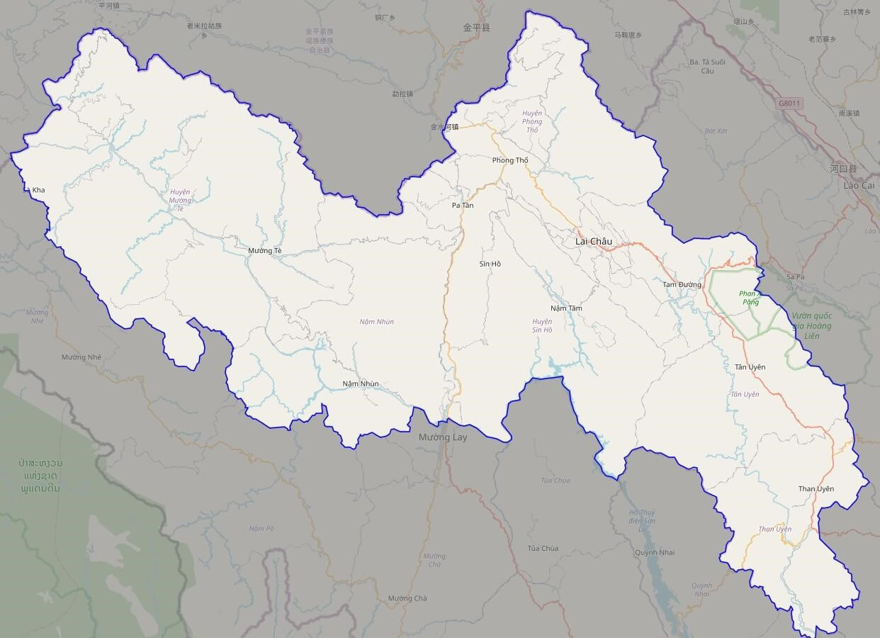 Bản đồ giao thông tỉnh Lai Châu
