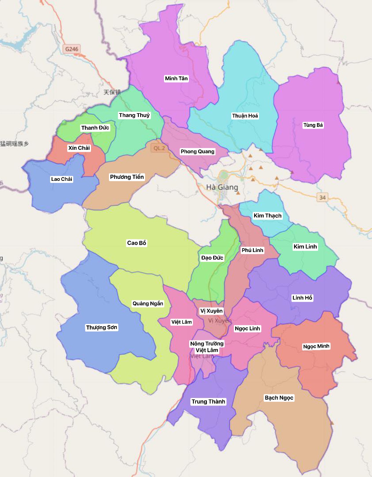 Bản đồ hành chính tỉnh Hà Giang năm 2024 - đây là cơ sở dữ liệu hoàn chỉnh và chính xác nhất về hành chính, giúp bạn dễ dàng tìm kiếm thông tin về các địa điểm và điểm đến tại tỉnh Hà Giang trong năm