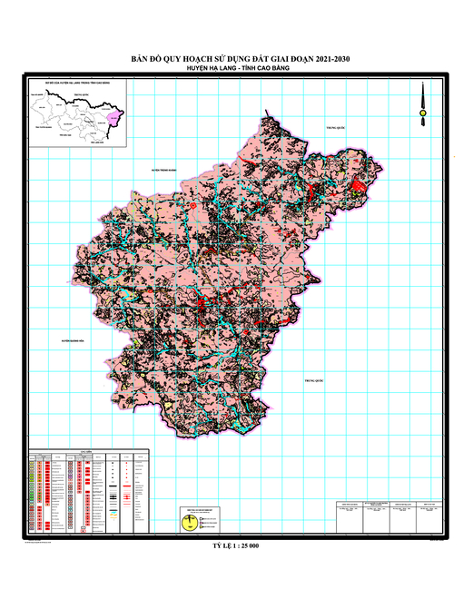 Bản đồ quy hoạch huyện Hạ Lang