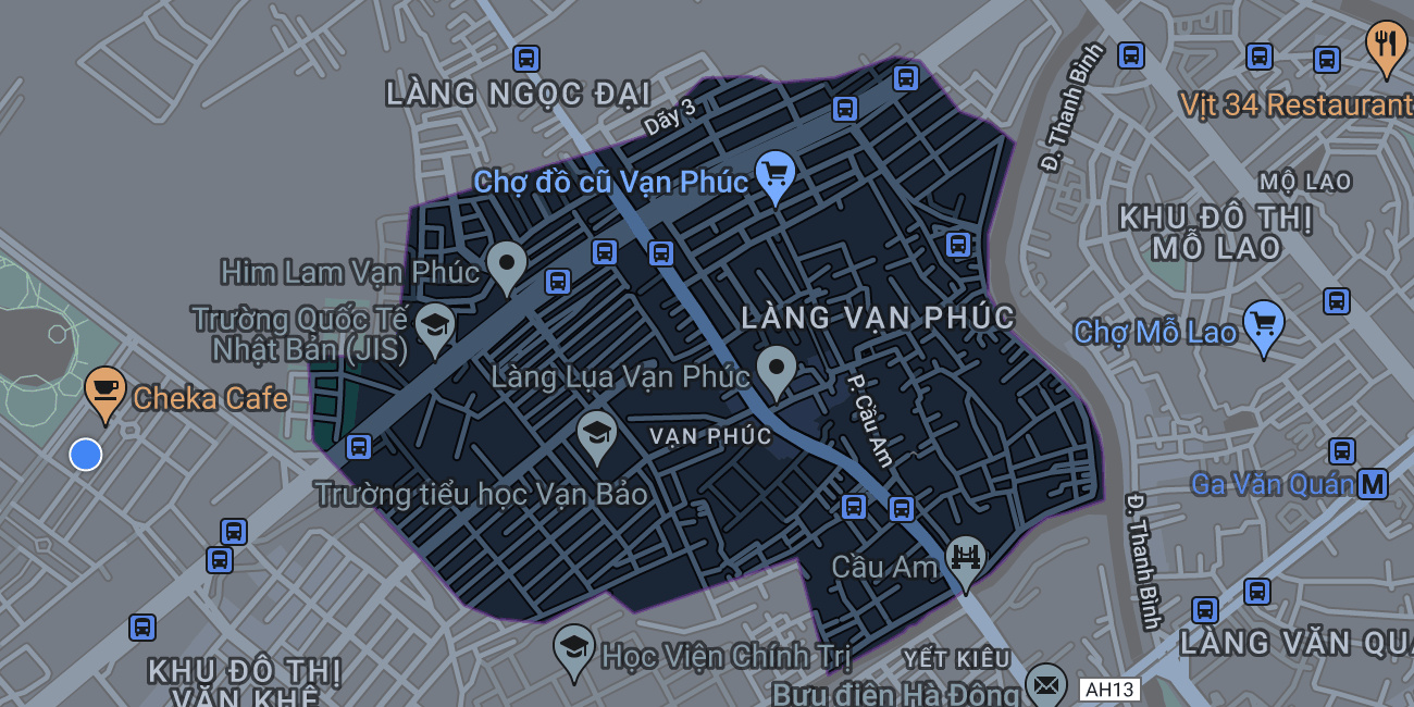 Bản đồ phường Vạn Phúc