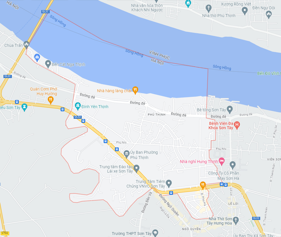 Bản đồ Phường Phú Thịnh, Sơn Tây
