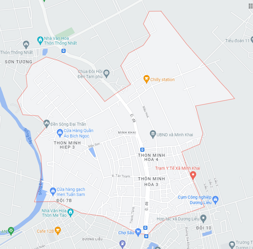 Bản đồ xã Minh Khai, huyện Hoài Đức
