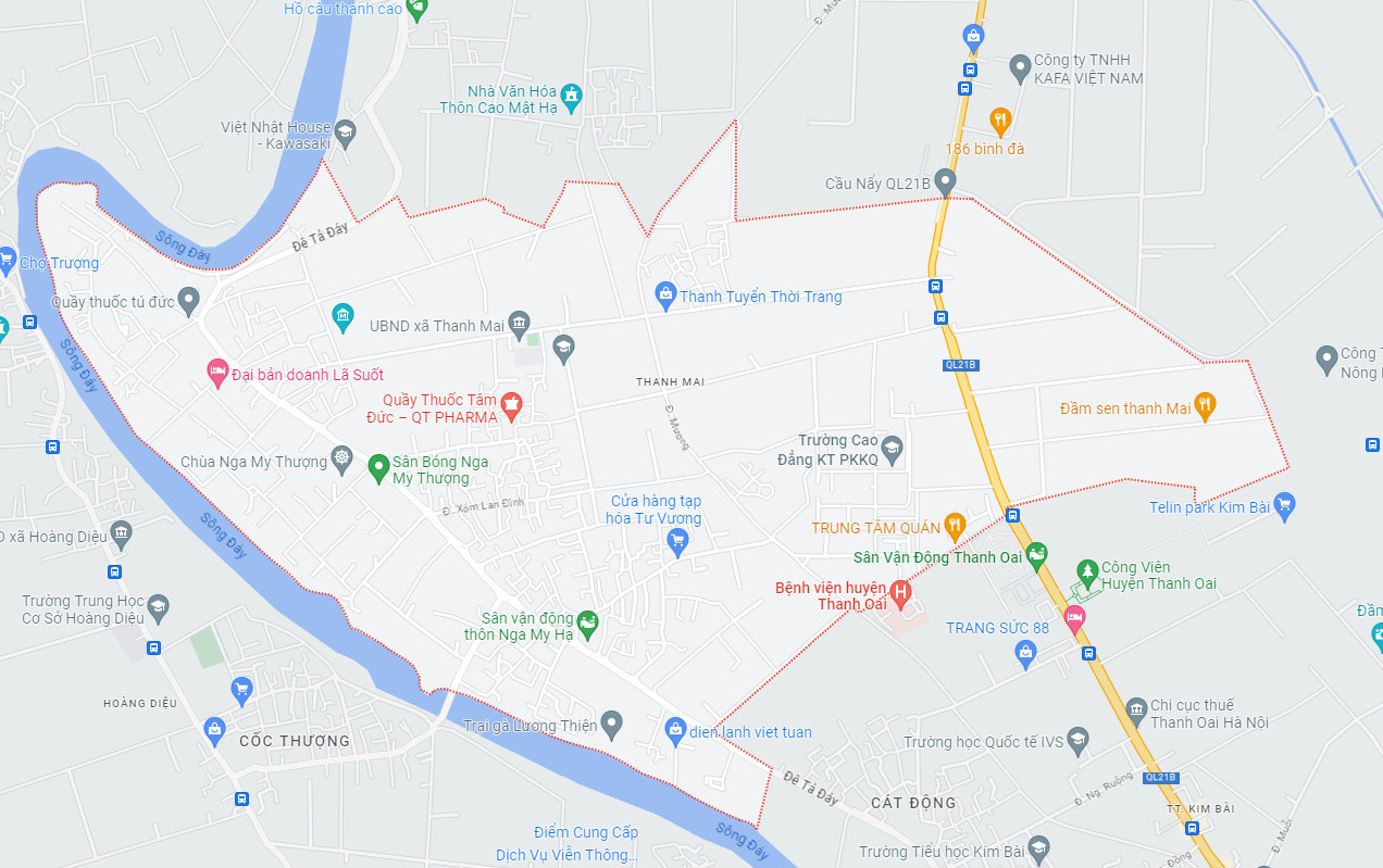 Bản đồ xã Thanh Mai