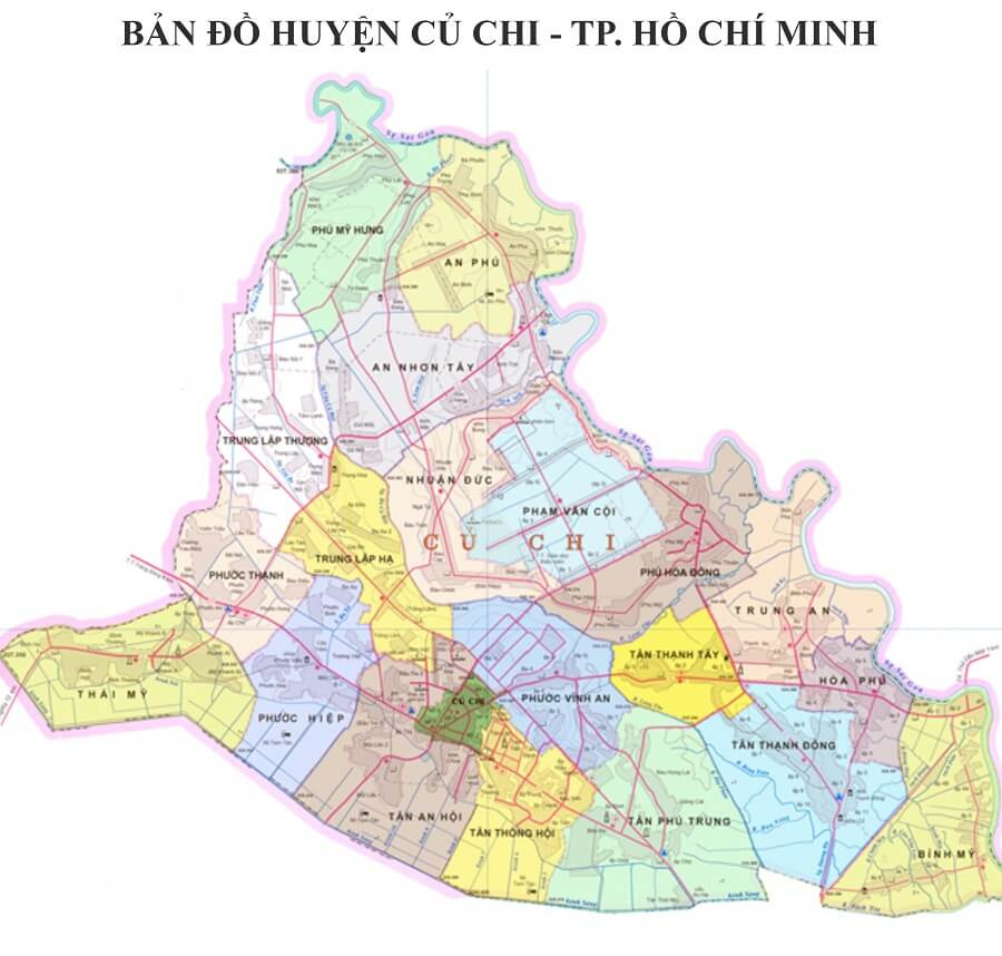 Bản đồ hành chính huyện Củ Chi