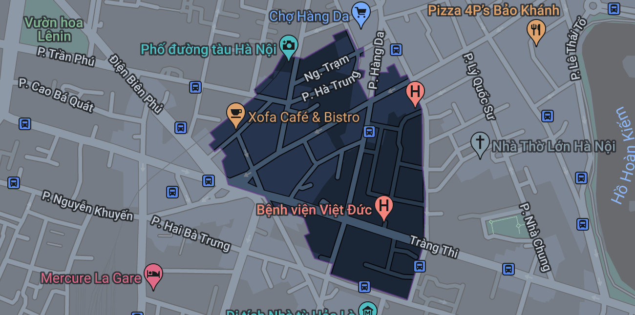 Bản đồ phường Hàng Bông
