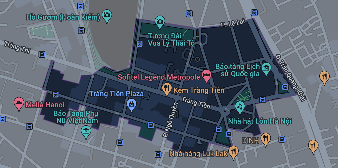 Bản đồ phường Tràng Tiền