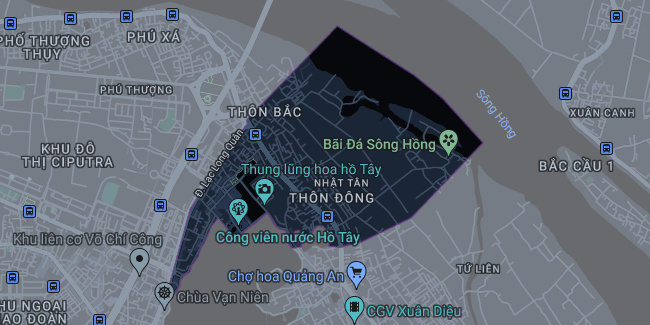 Bản đồ phường Nhật Tân