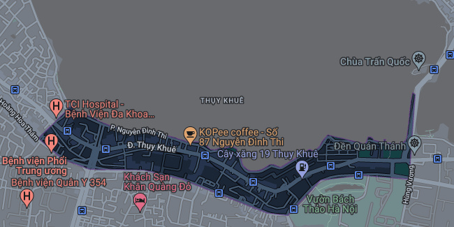 Bản đồ phường Thụy Khuê