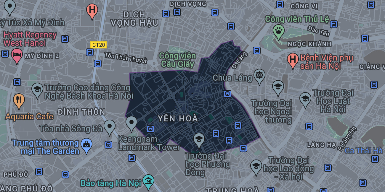 Bản đồ phường Yên Hòa