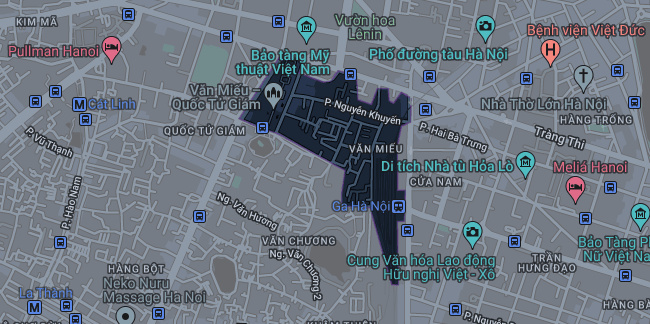 Bản đồ phường Văn Miếu