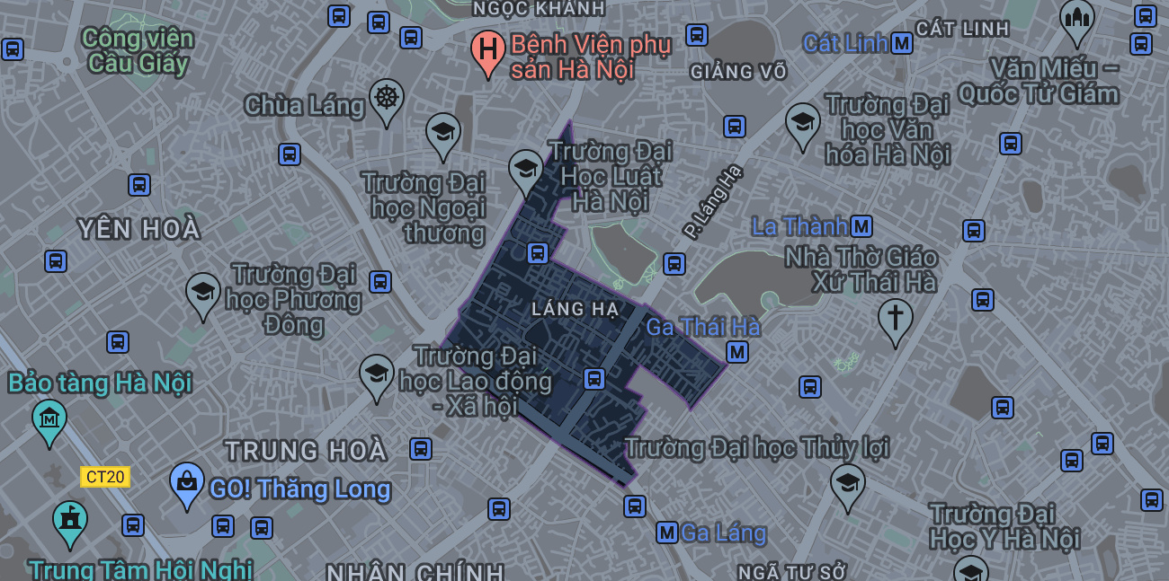Bản đồ phường Láng Hạ
