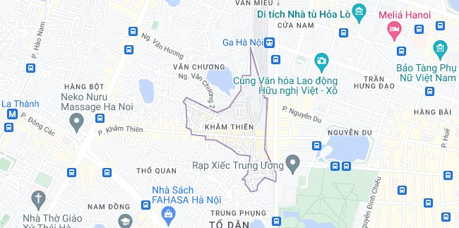 Bản đồ phường Khâm Thiên 