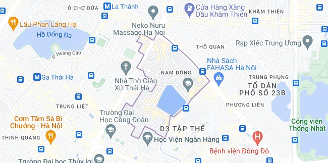 Bản đồ phường Nam Đồng