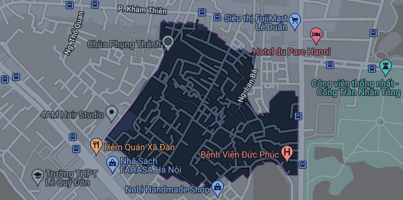 Bản đồ phường Trung Phụng