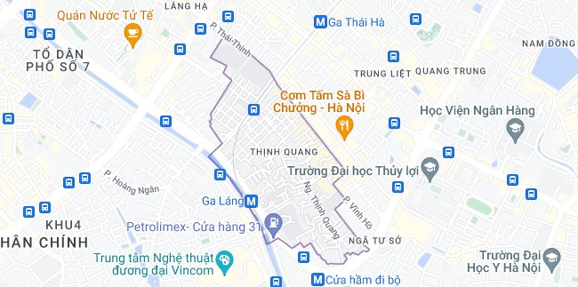 Bản đồ phường Thịnh Quang