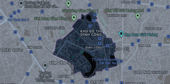Bản đồ phường Định Công