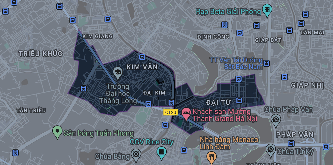 Bản đồ phường Đại Kim