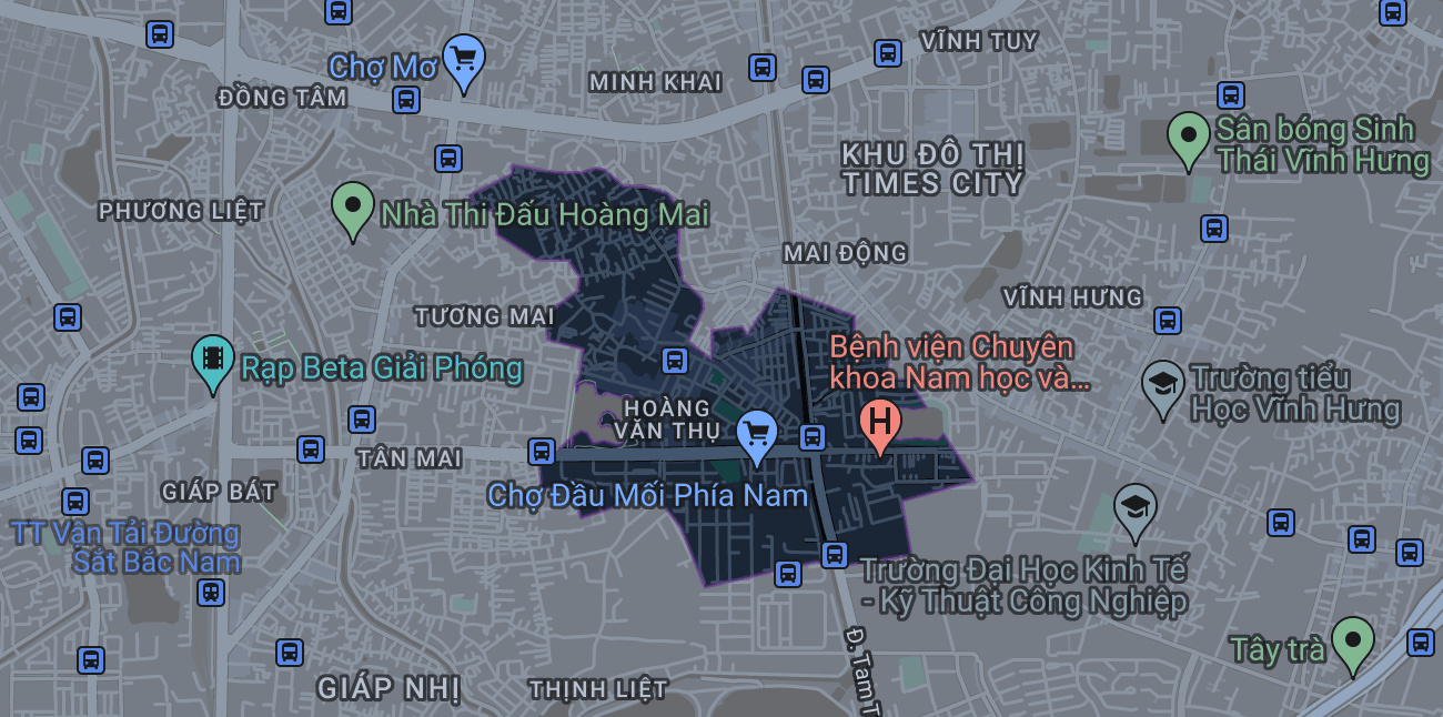 Bản đồ phường Hoàng Văn Thụ