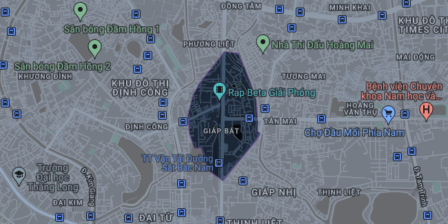 Bản đồ phường Giáp Bát