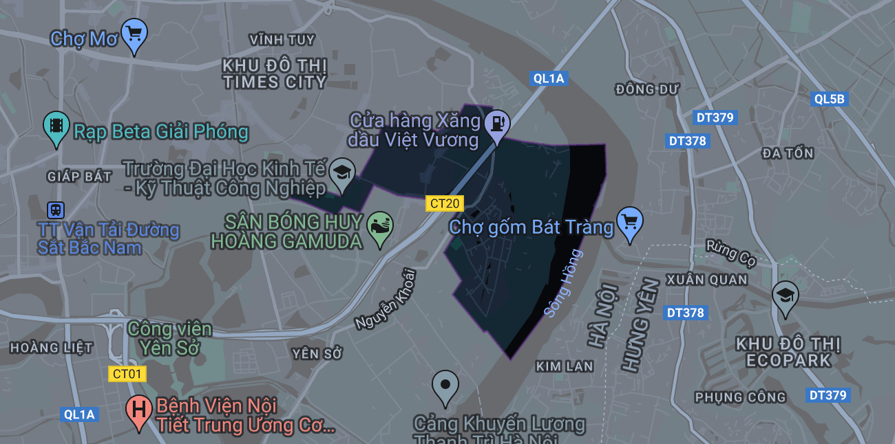 Bản đồ phường Lĩnh Nam