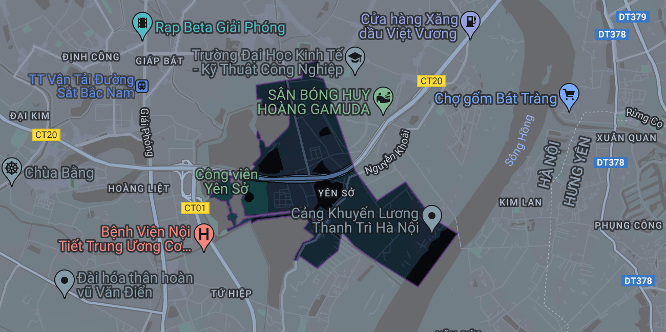 Bản đồ phường Yên Sở
