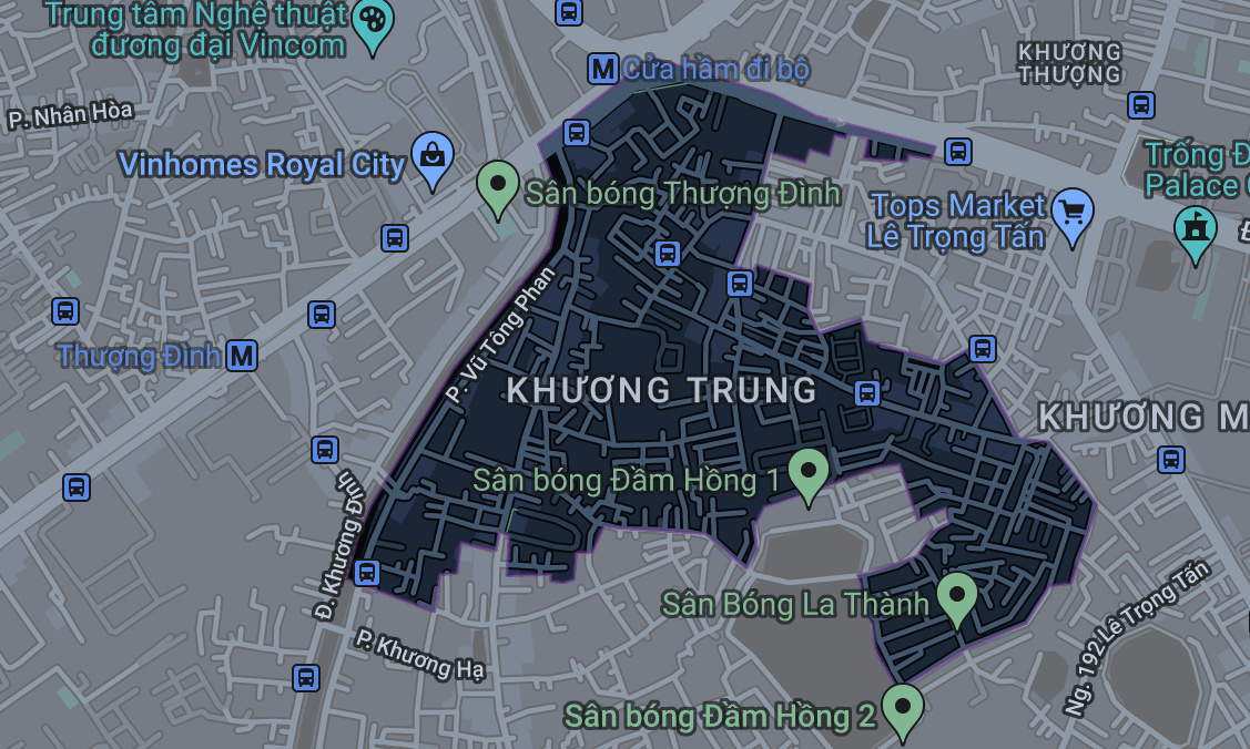 Bản đồ phường Khương Trung