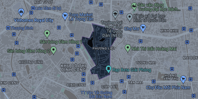 Bản đồ phường Phương Liệt 