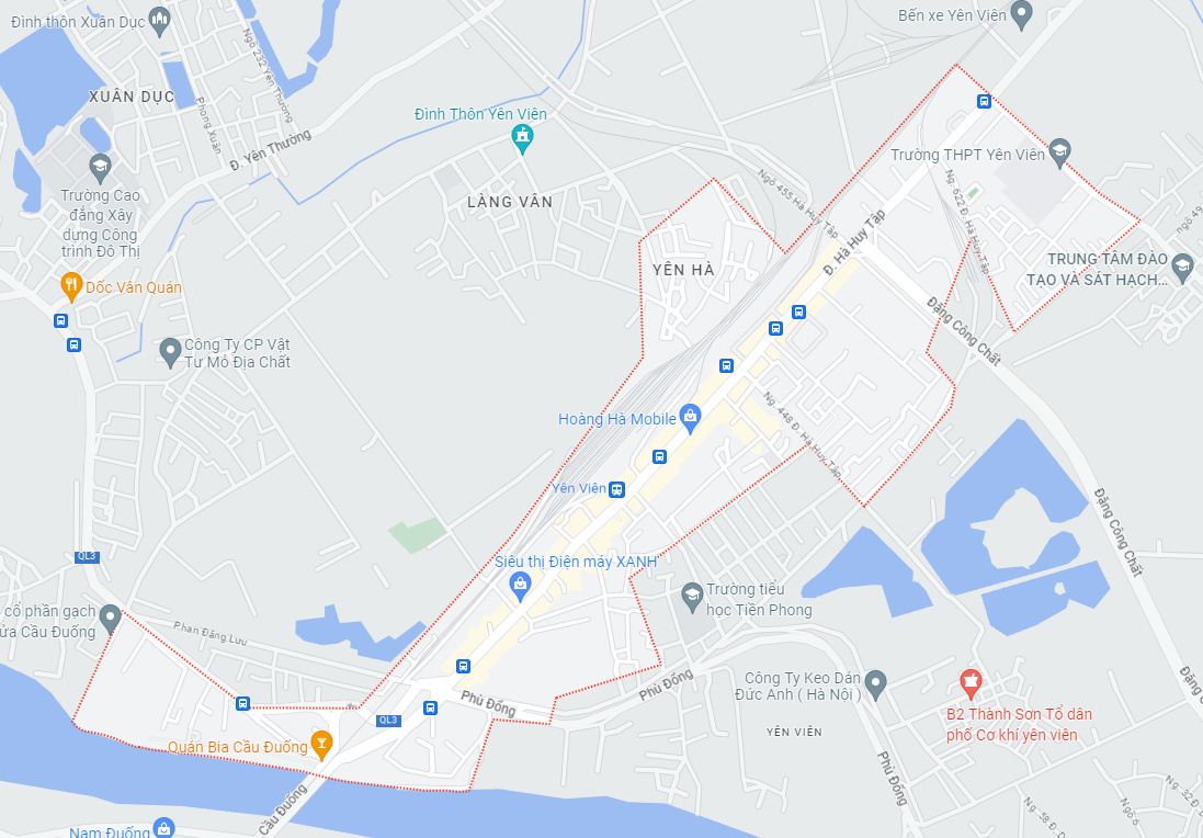 Bản đồ Thị trấn Yên Viên