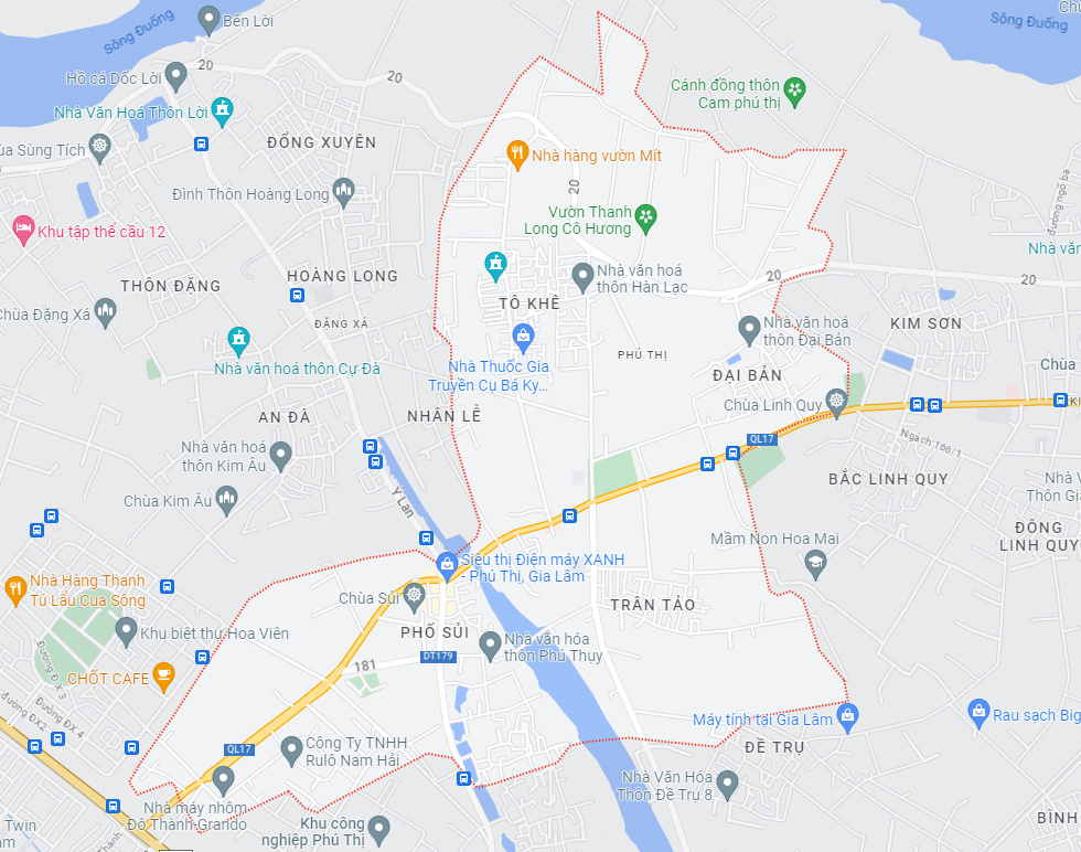 Bản đồ xã Phú Thị