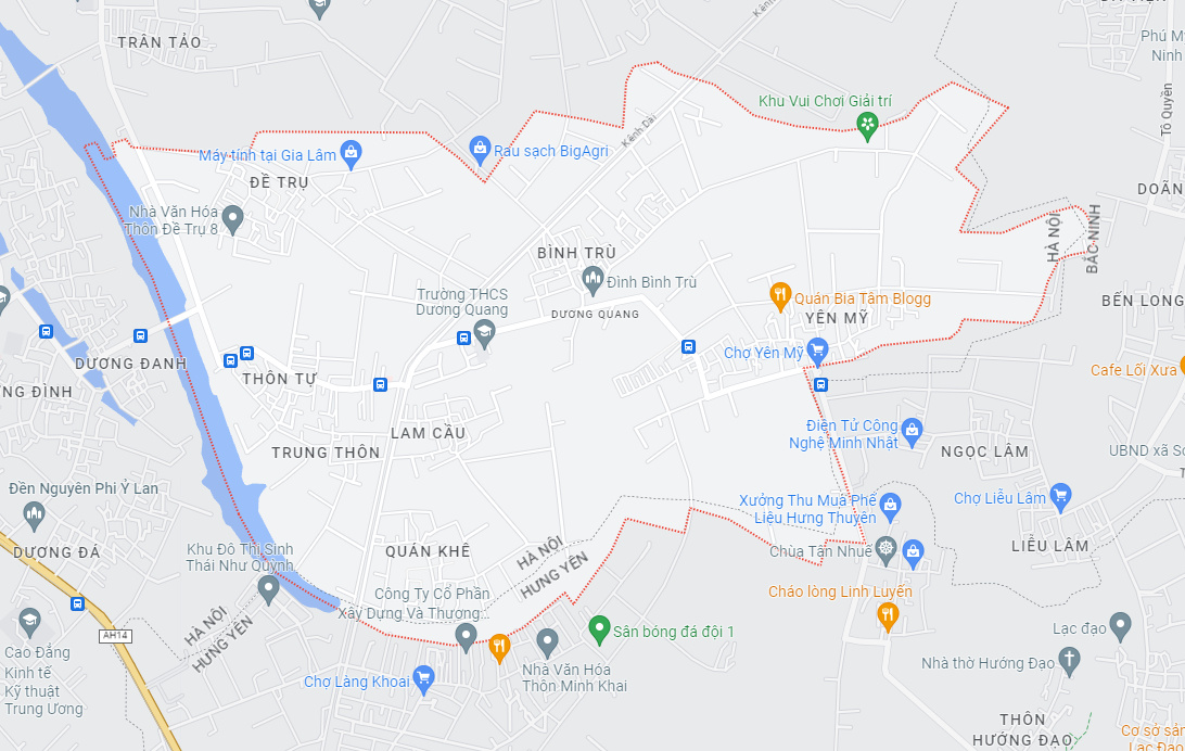 Bản đồ xã Dương Quang