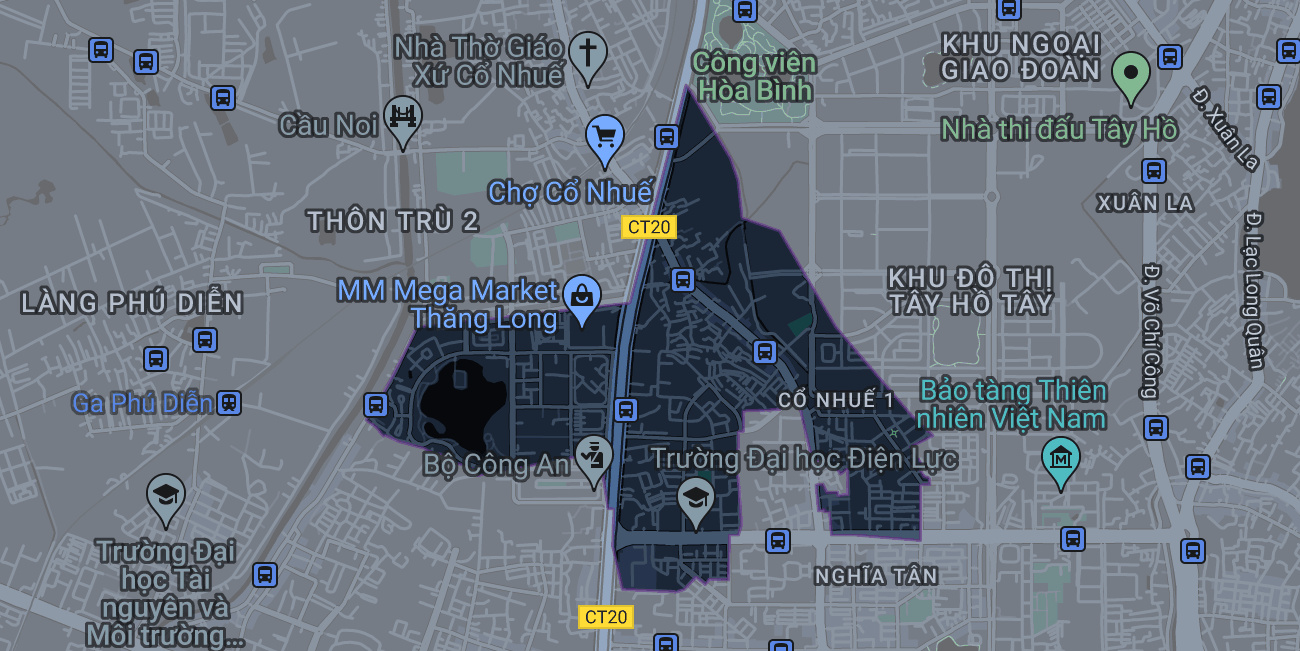 Bản đồ phường Cổ Nhuế 1 