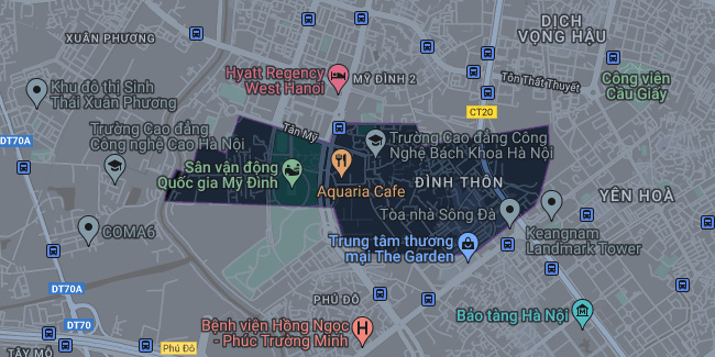 Bản đồ phường Mỹ Đình 1