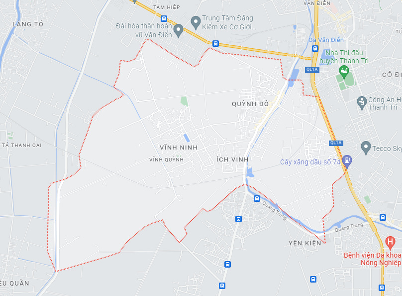 Bản đồ xã Vĩnh Quỳnh, Thanh Trì