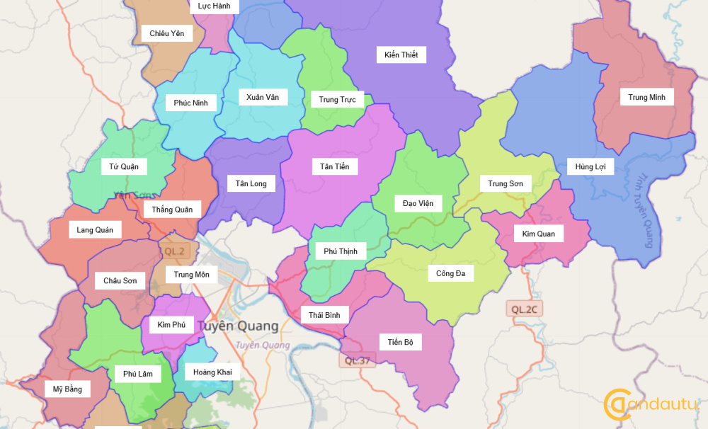 Bản đồ Huyện Yên Sơn, Tuyên Quang