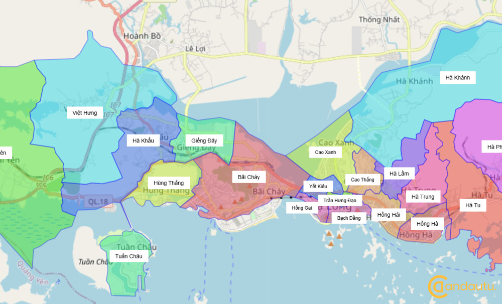 Bản đồ Thành phố Hạ Long, Quảng Ninh