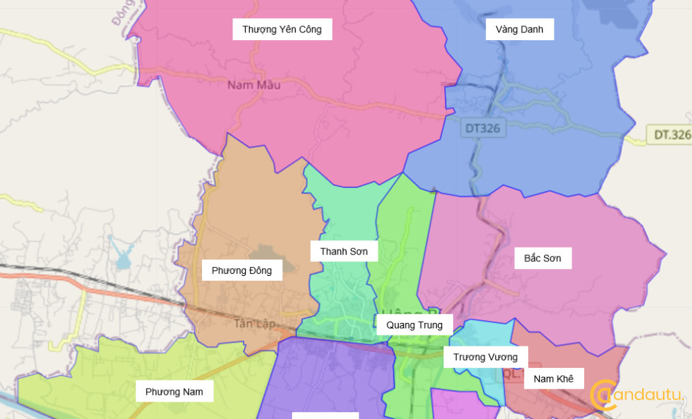 Bản đồ Thành phố Uông Bí, Quảng Ninh