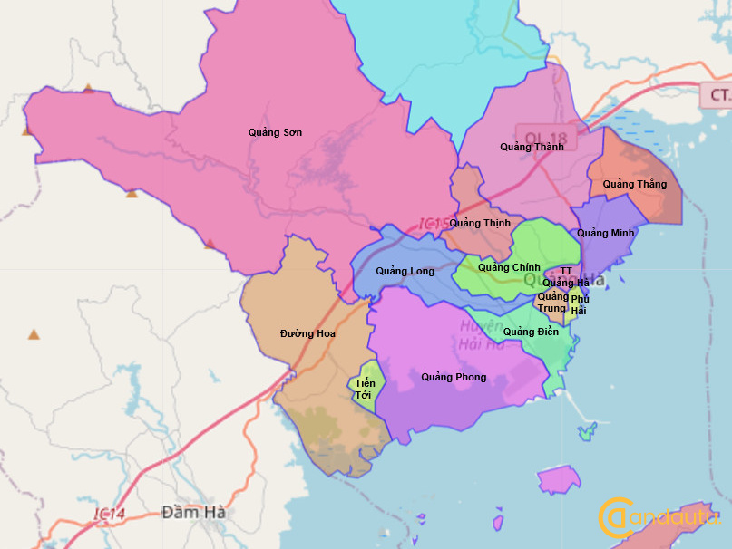 Bản đồ Huyện Hải Hà, Quảng Ninh