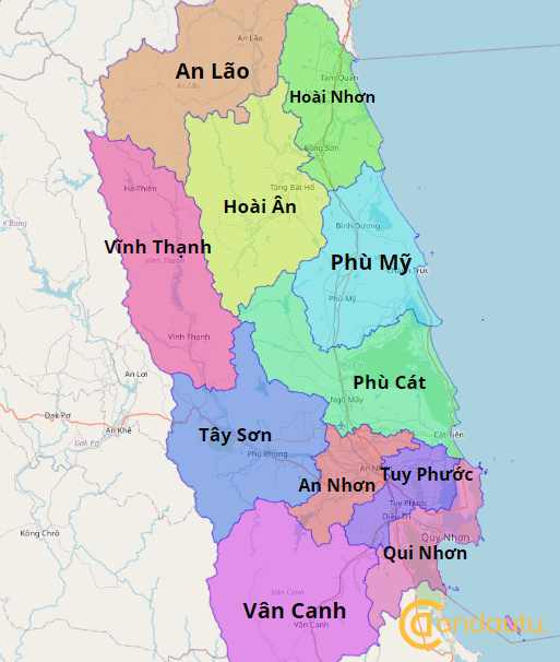 Bản đồ Tỉnh Bình Định