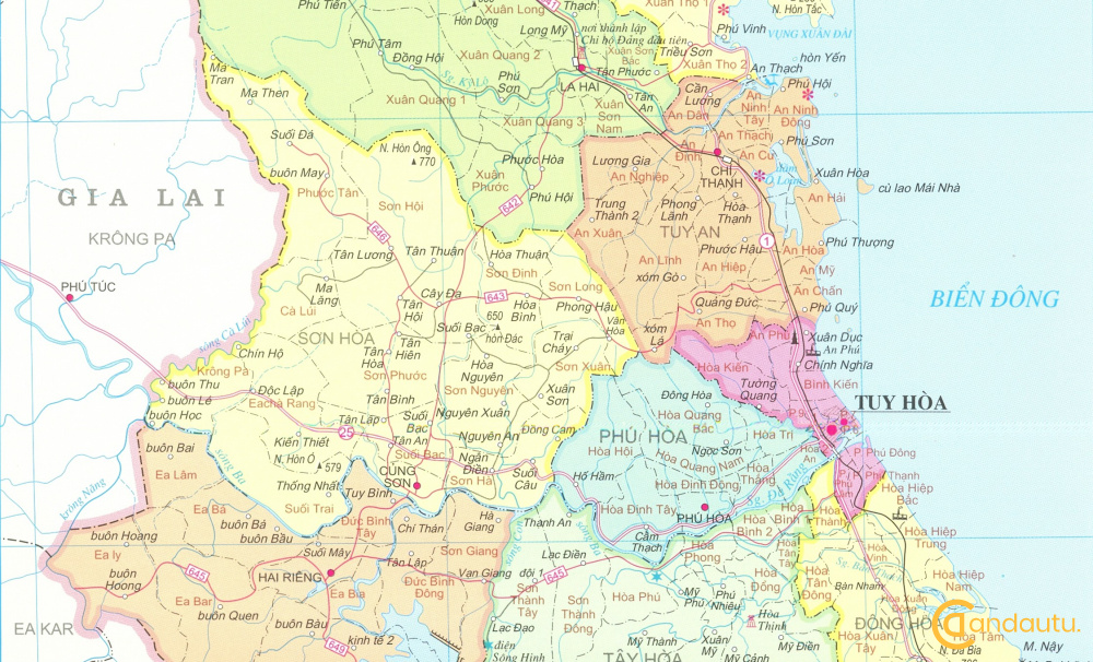 Bản đồ Tỉnh Phú Yên