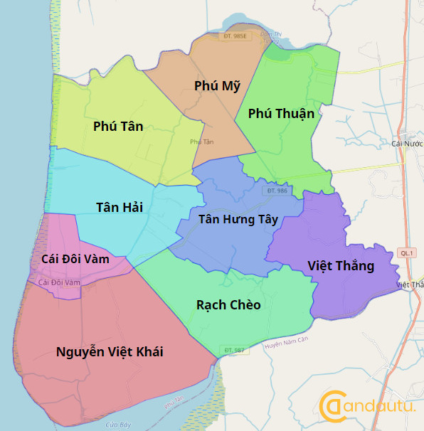 Bản đồ Huyện Phú Tân, Cà Mau - Bản đồ Phú Tân
Bạn muốn tìm hiểu về Huyện Phú Tân, Cà Mau? Hãy xem bản đồ mới nhất của khu vực này để biết thêm về vị trí và địa hình của Phú Tân. Bản đồ này sẽ giúp bạn dễ dàng điều hướng và khám phá đầm Sen Hồng, Kênh Tranh và các địa danh nổi tiếng khác ở Phú Tân.